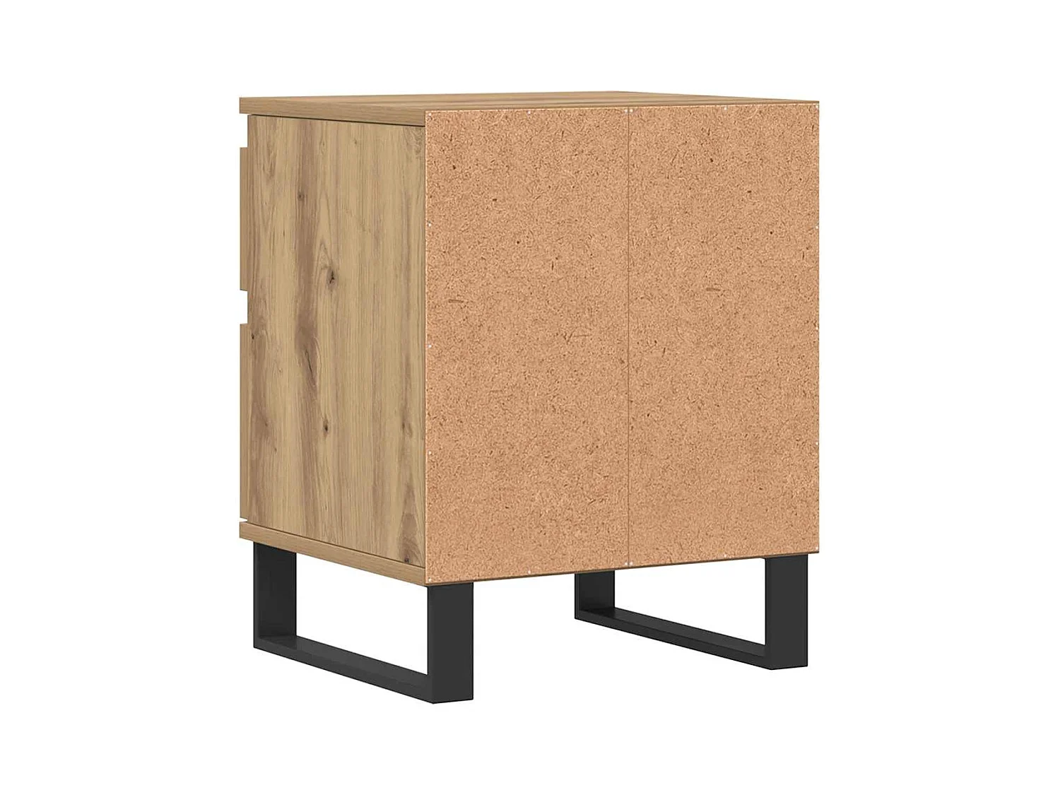 Comodini 2 pezzi in rovere fatti a mano 40x35x50 cm