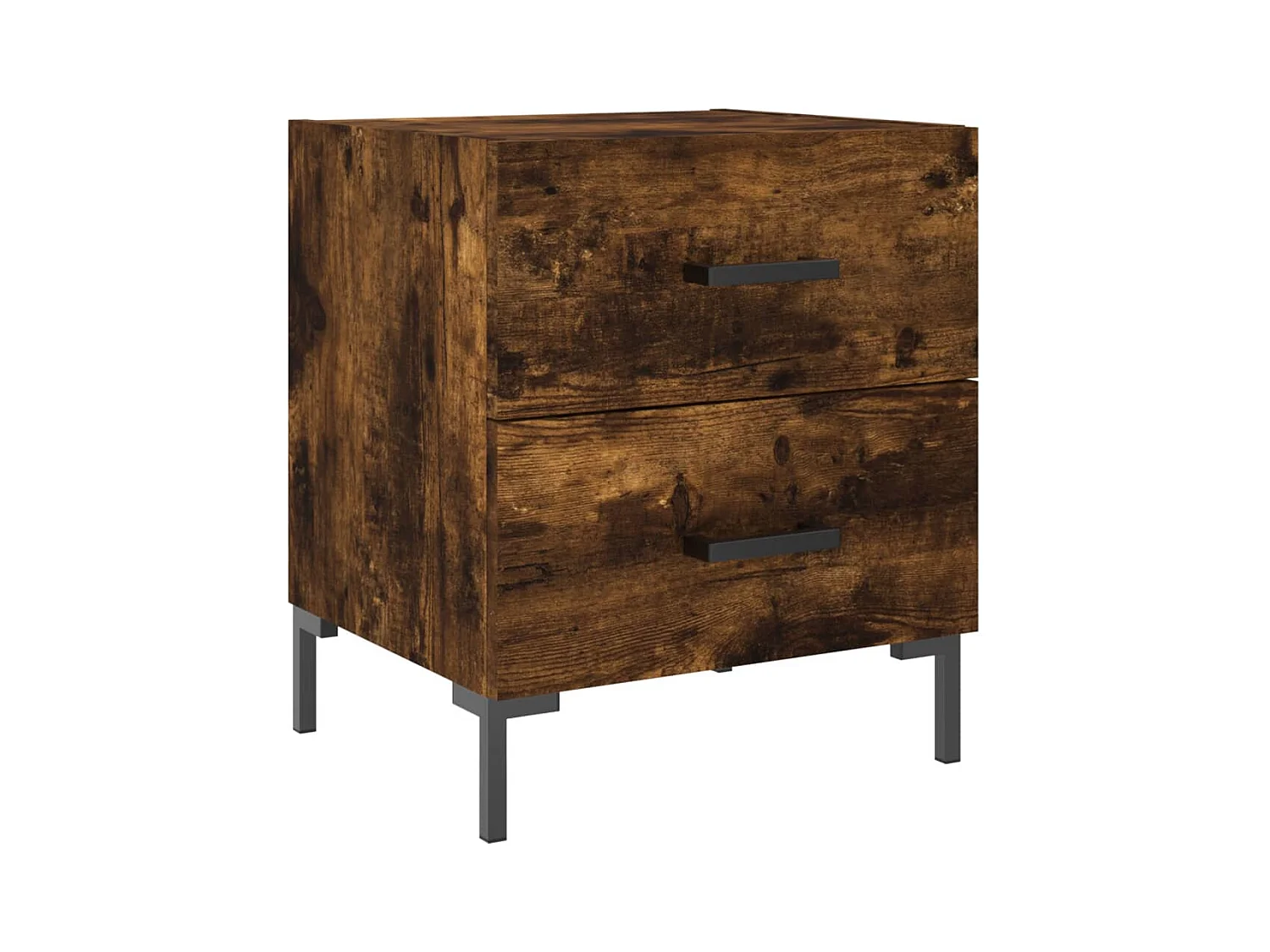 nachtkastjes gerookt eikenhout 40x35x47,5 cm bewerkt hout