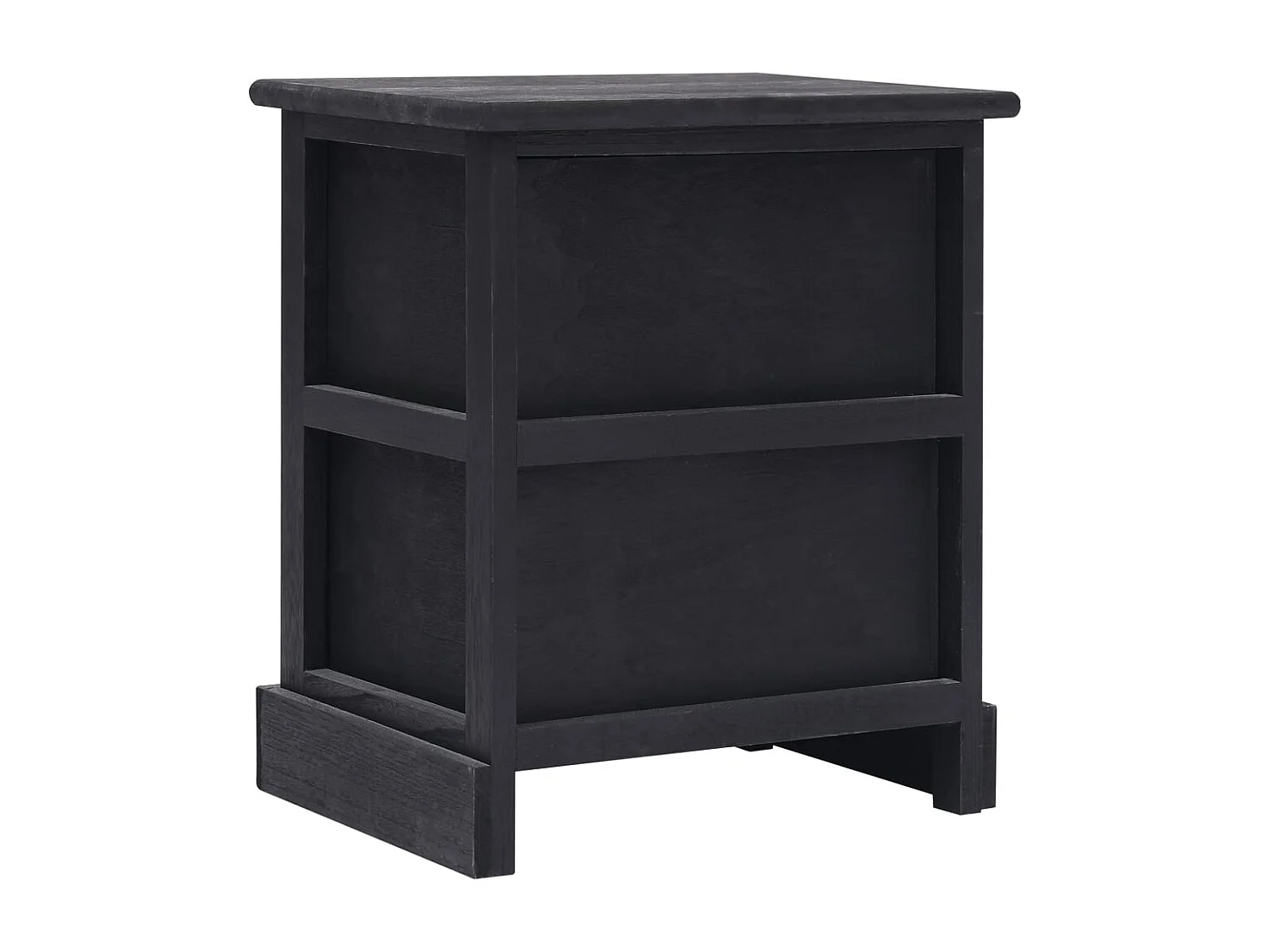 Table de chevet Noir 38 x 28 x 45 cm Bois de Paulownia