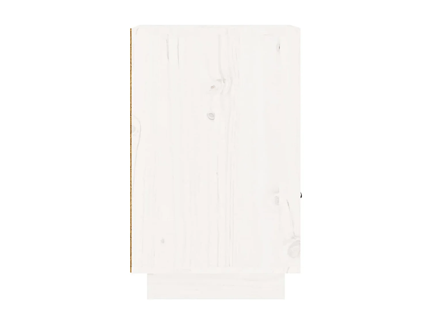 Comodino Bianco 40x34x55 cm Legno massello di pino