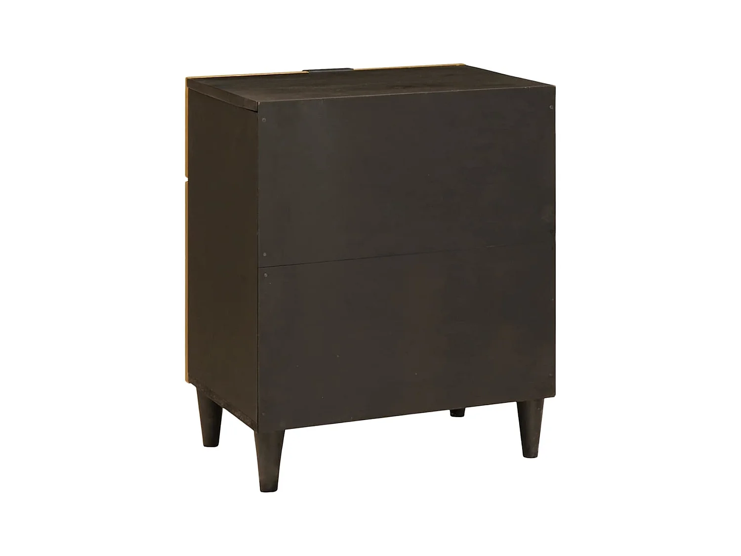 Table de chevet avec tiroir Noir et or 50 x 33 x 60 cm