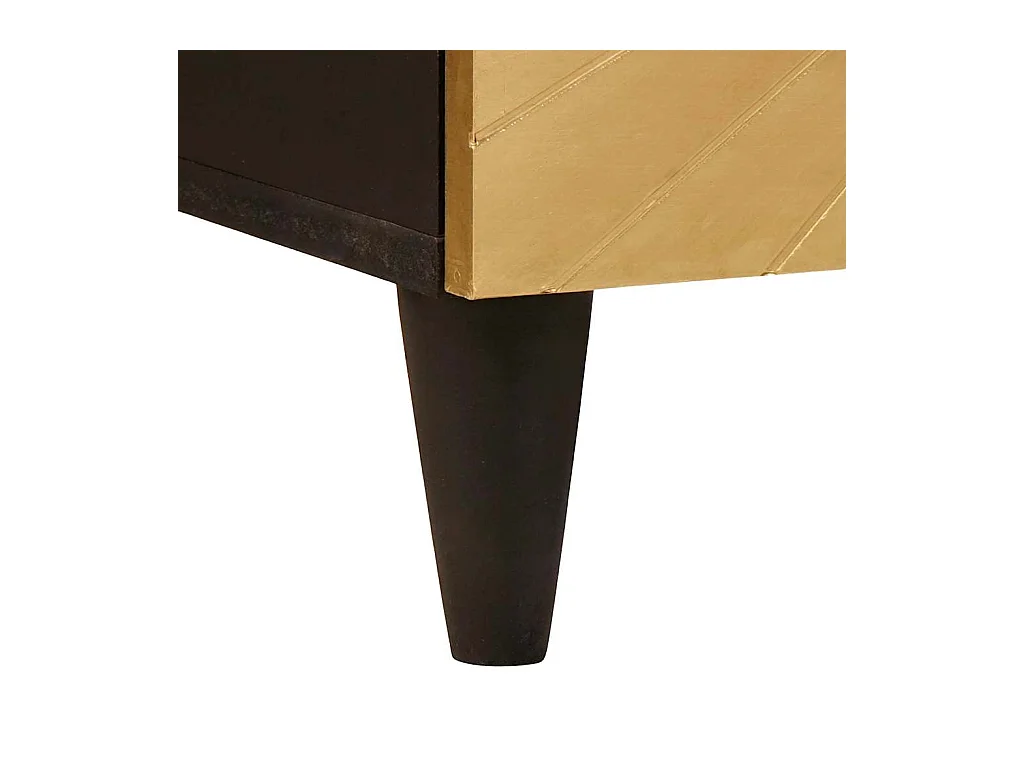 Table de chevet avec tiroir Noir et or 50 x 33 x 60 cm