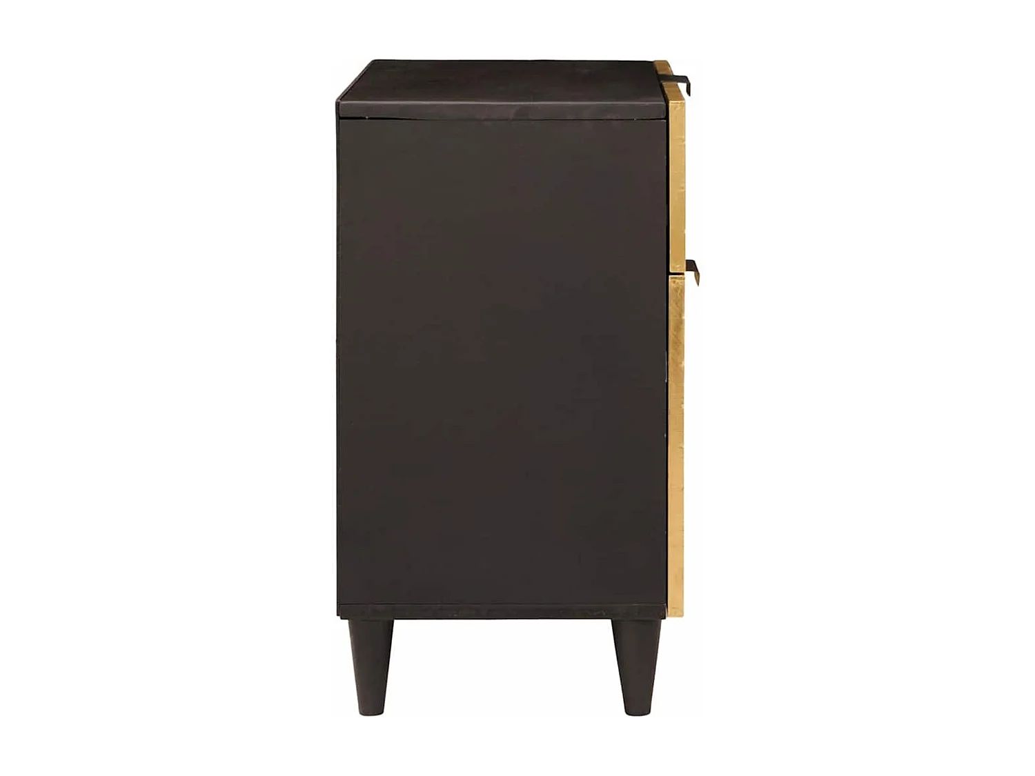 Table de chevet avec tiroir Noir et or 50 x 33 x 60 cm