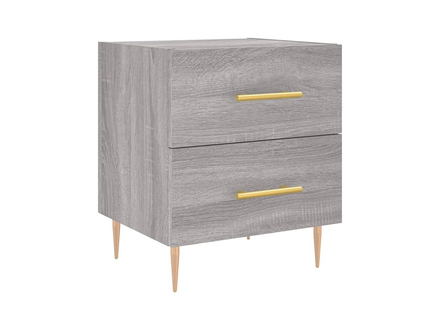 Mesita de noche Sonoma gris 40x35x47,5 cm Madera de ingeniería