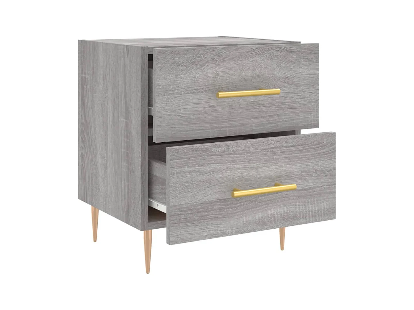 Mesita de noche Sonoma gris 40x35x47,5 cm Madera de ingeniería