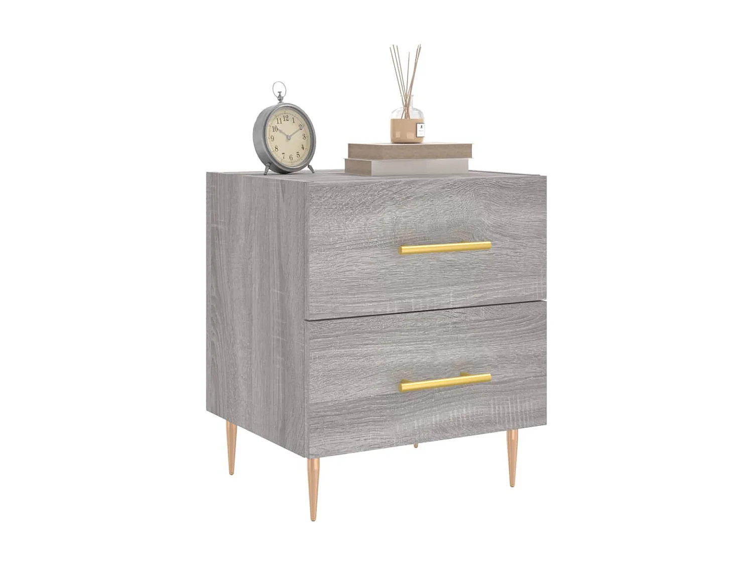 Table de chevet sonoma gris 40x35x47,5 cm bois d’ingénierie