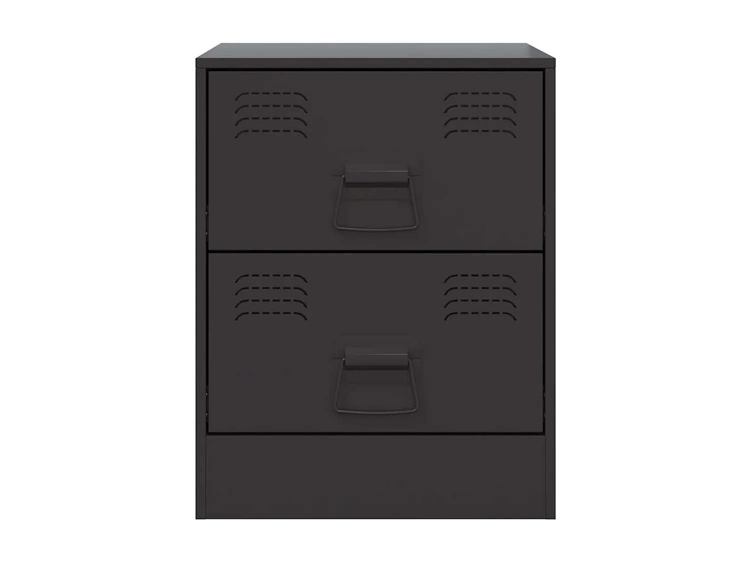 Comodino nero 34,5x39x44 cm in acciaio