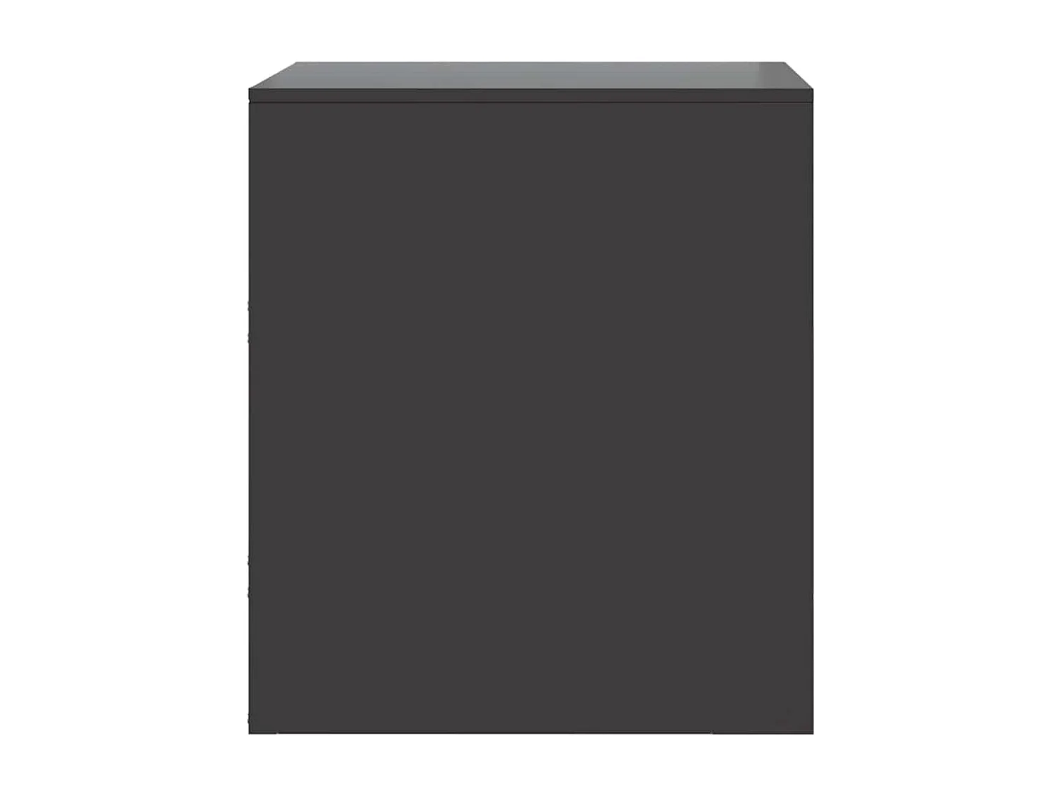 Comodino nero 34,5x39x44 cm in acciaio