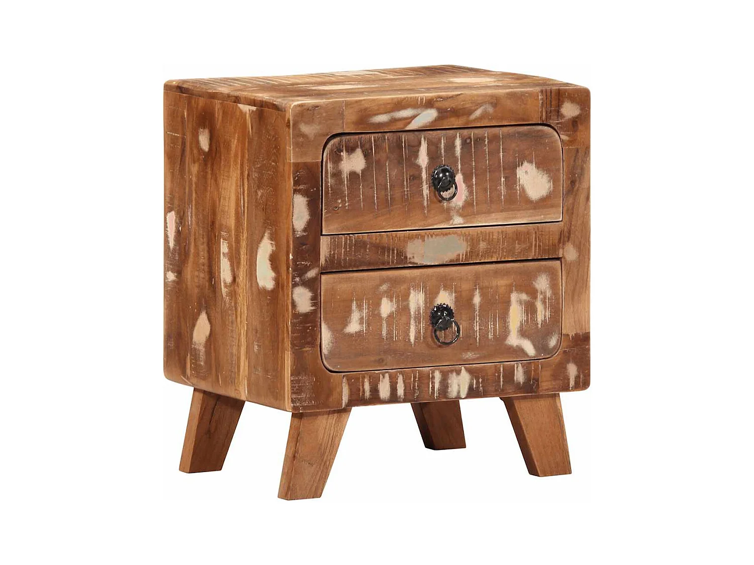 Mesita de noche 40x32x46 cm madera maciza recuperada