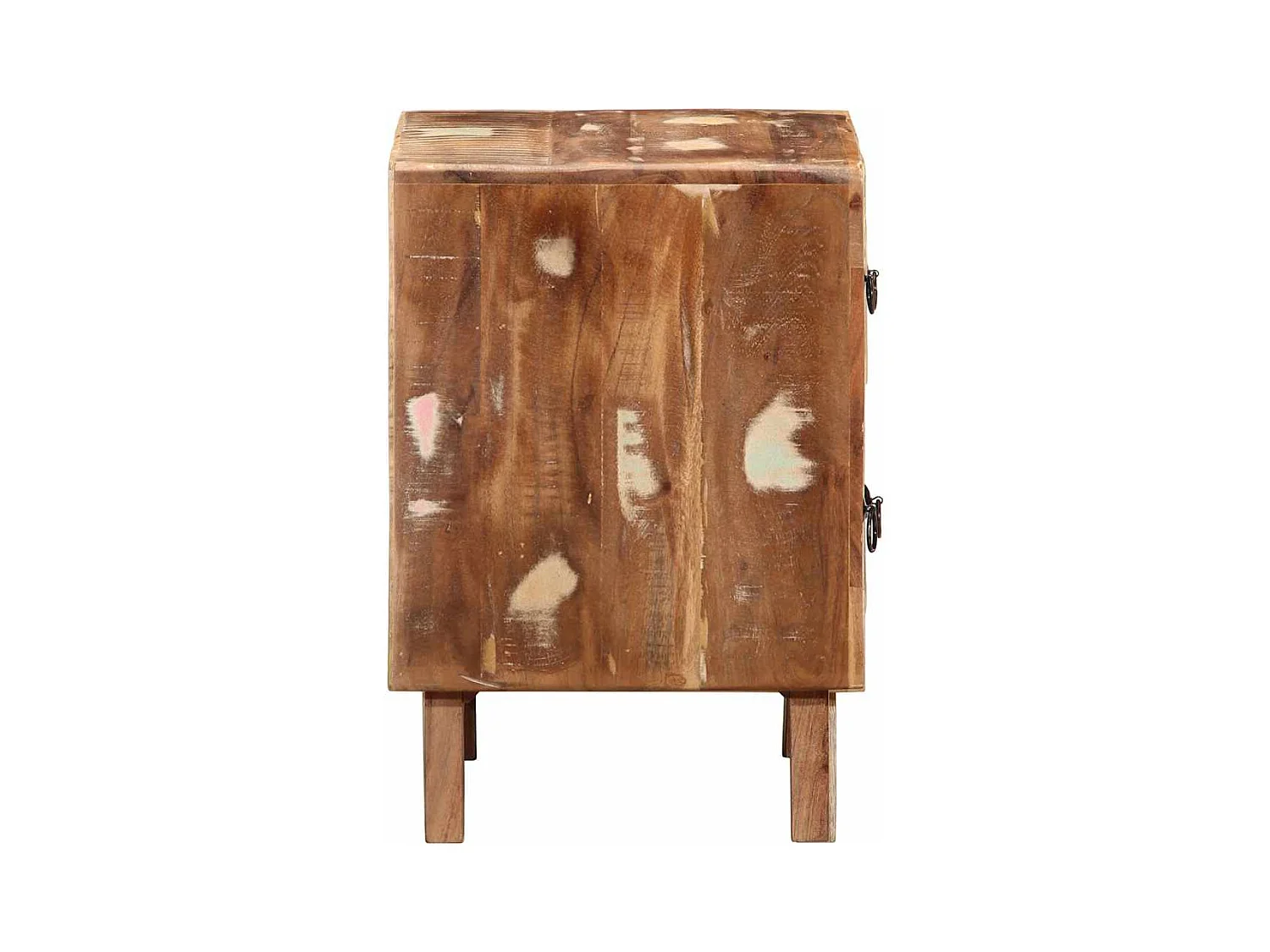 Mesita de noche 40x32x46 cm madera maciza recuperada