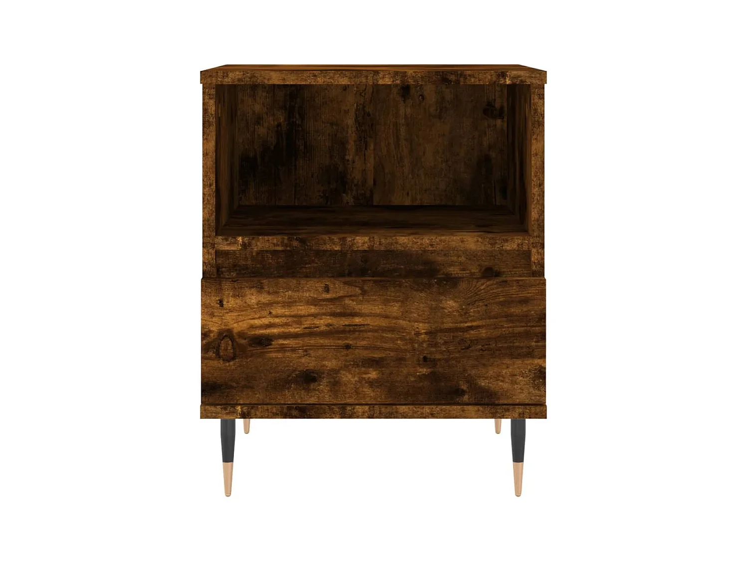 Mesitas de noche 2 piezas roble ahumado 40x35x50 cm madera de ingeniería