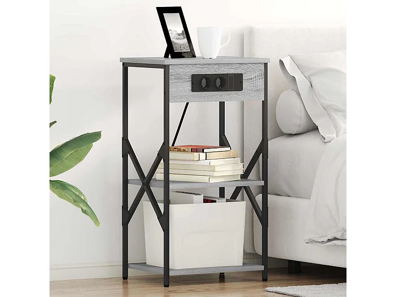 Armoires de chevet 2 pcs Sonoma gris 41 x 31 x 76 cm