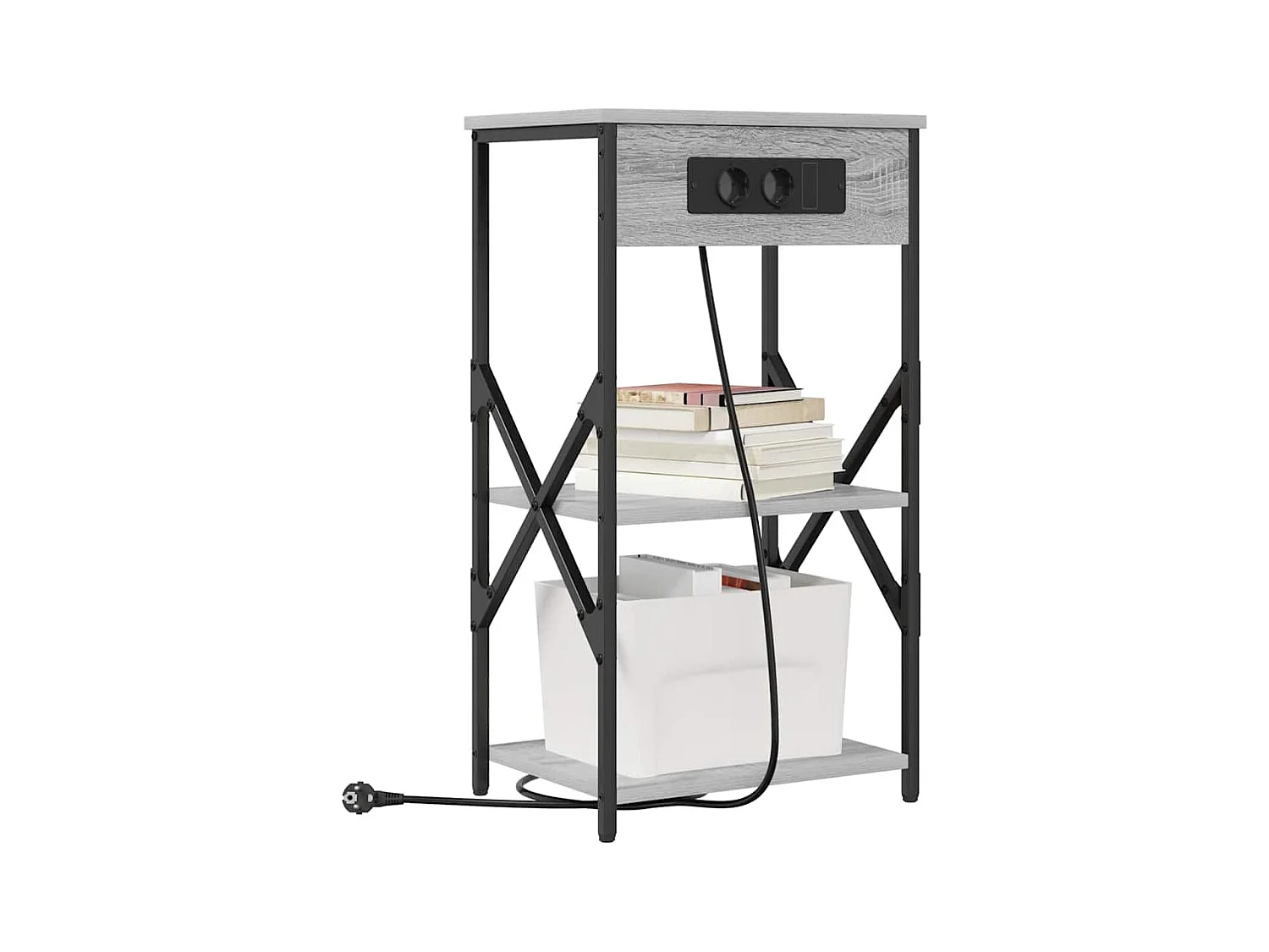 Mesitas de noche 2 piezas Sonoma gris 41 x 31 x 76 cm