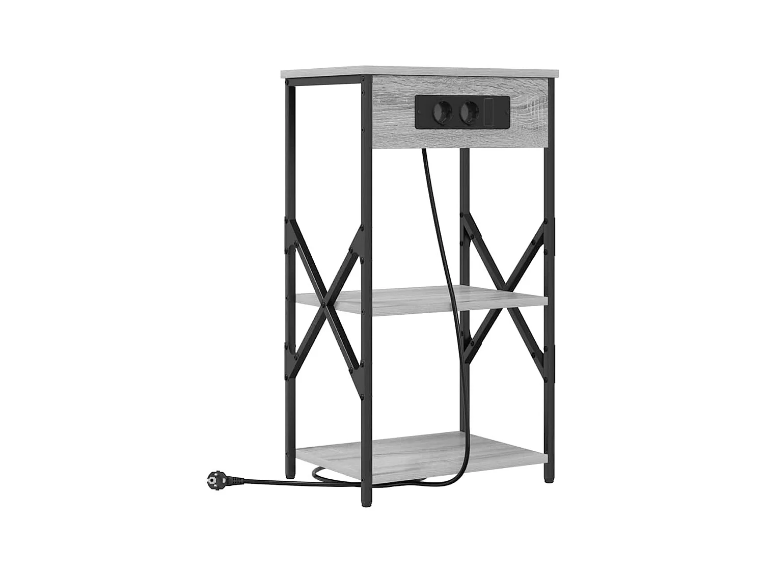 Mesitas de noche 2 piezas Sonoma gris 41 x 31 x 76 cm