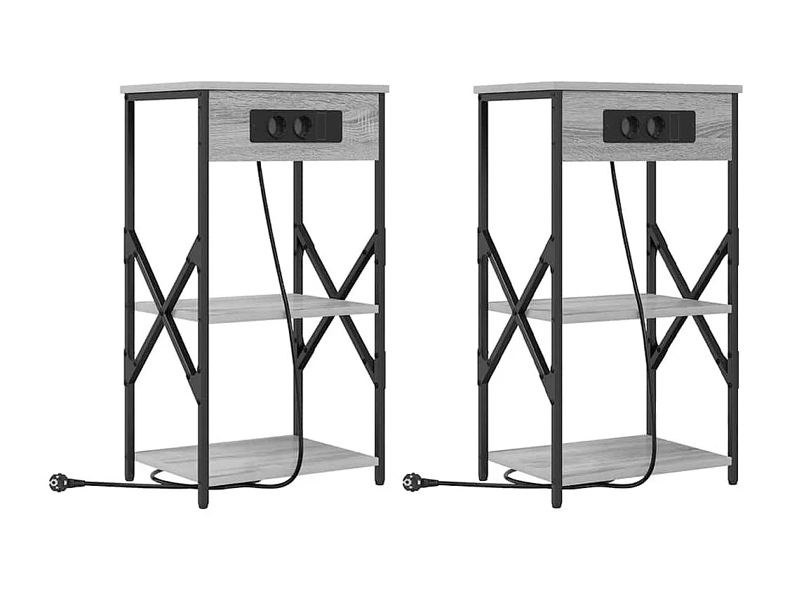 Armoires de chevet 2 pcs Sonoma gris 41 x 31 x 76 cm