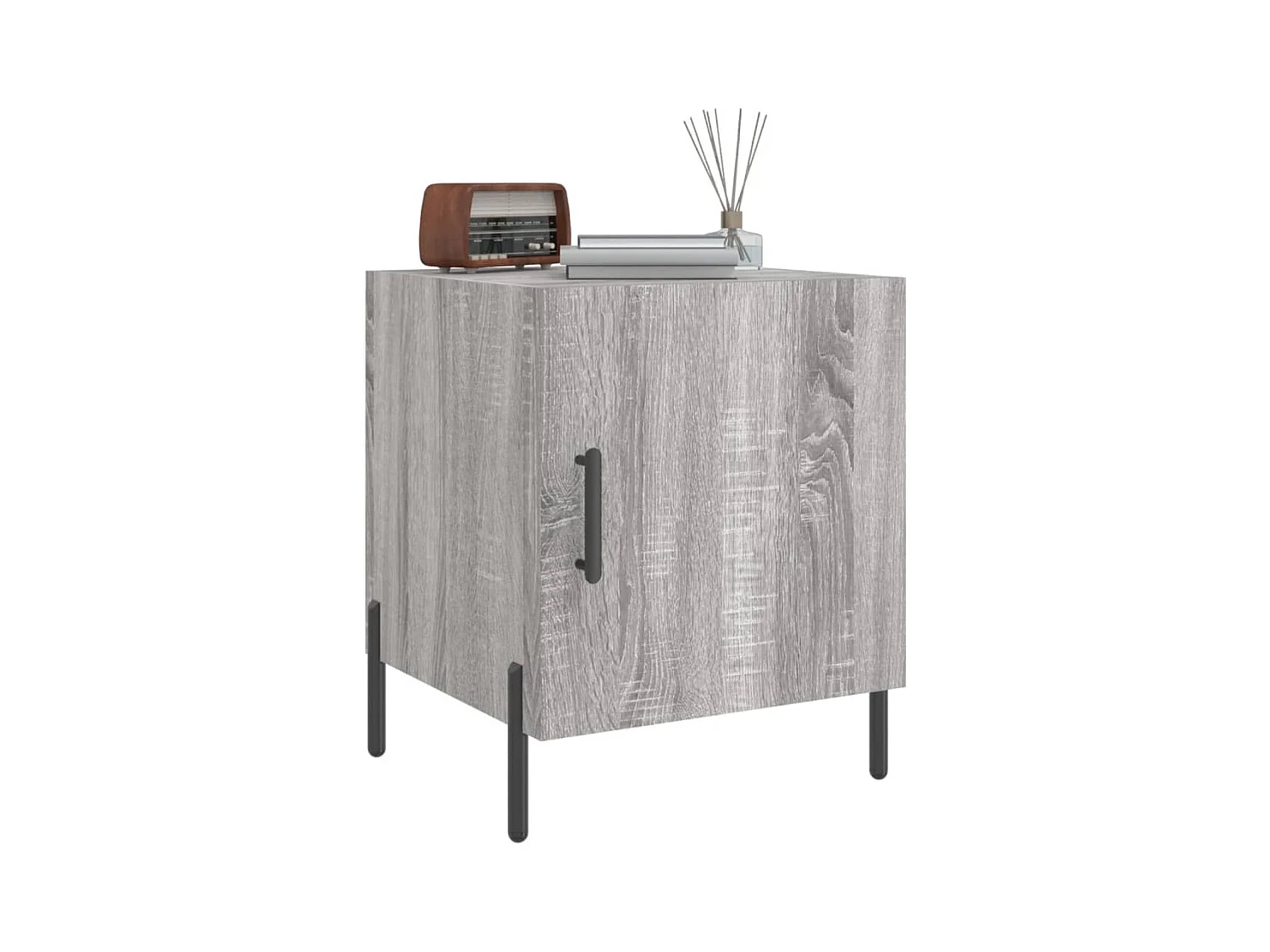 Mesitas de noche 2 piezas gris sonoma 40x40x50cm madera de ingeniería