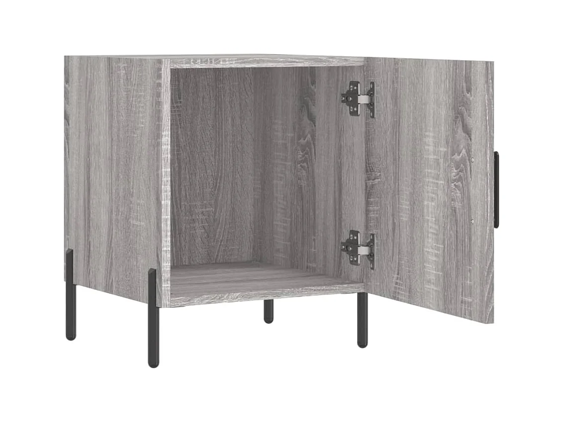Mesitas de noche 2 piezas gris sonoma 40x40x50cm madera de ingeniería