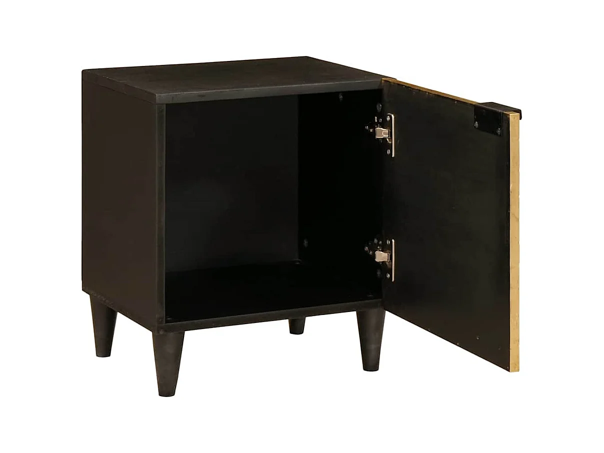 Table de chevet Noir et or 40 x 33.5 x 46 cm