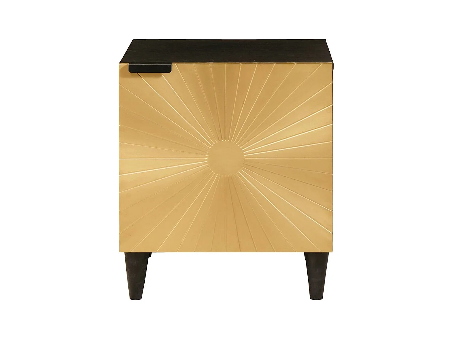 Table de chevet Noir et or 40 x 33.5 x 46 cm