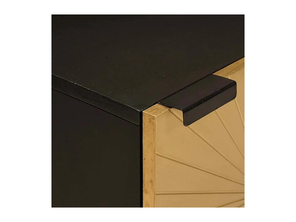 Table de chevet Noir et or 40 x 33.5 x 46 cm