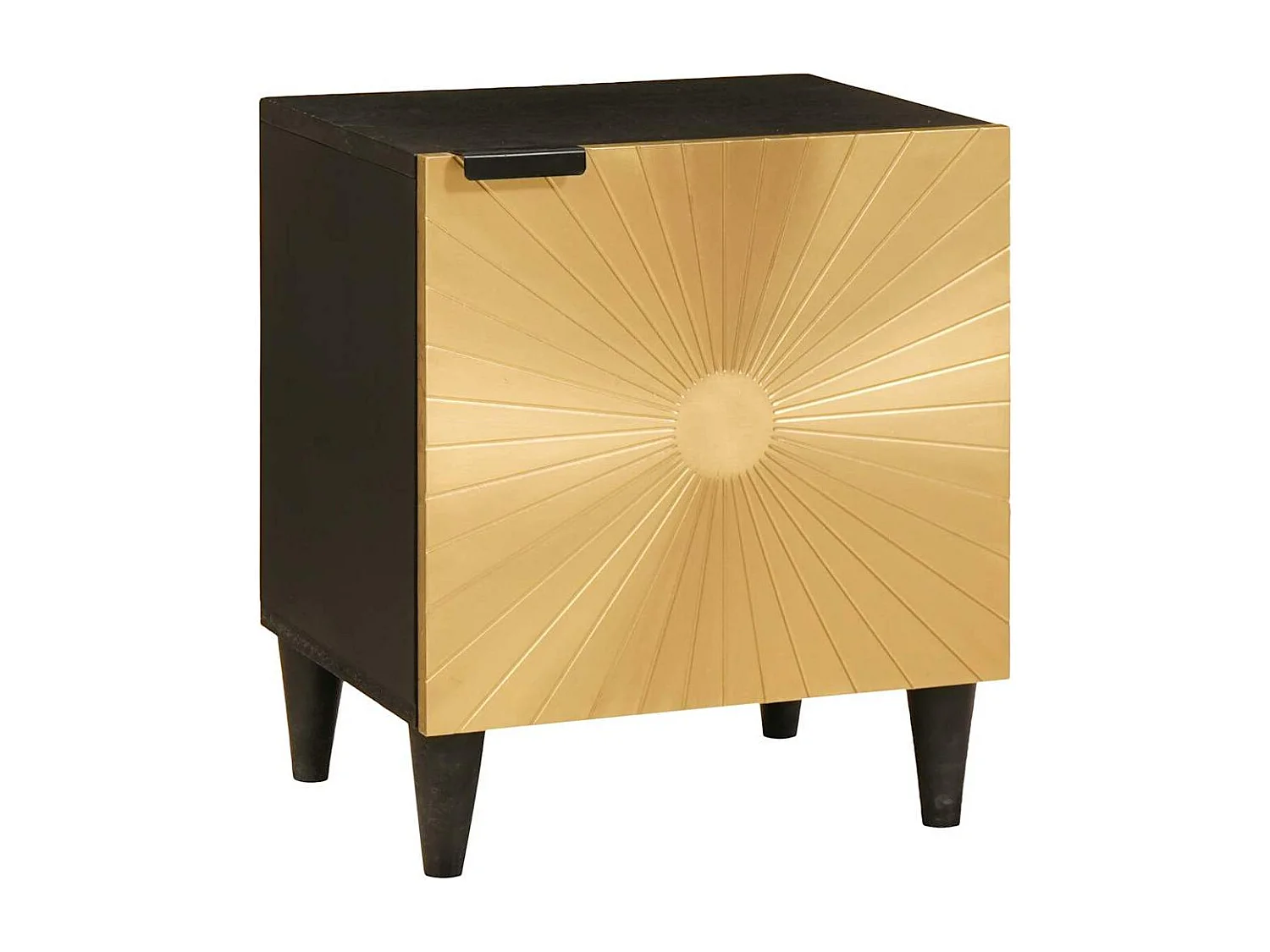 Table de chevet Noir et or 40 x 33.5 x 46 cm