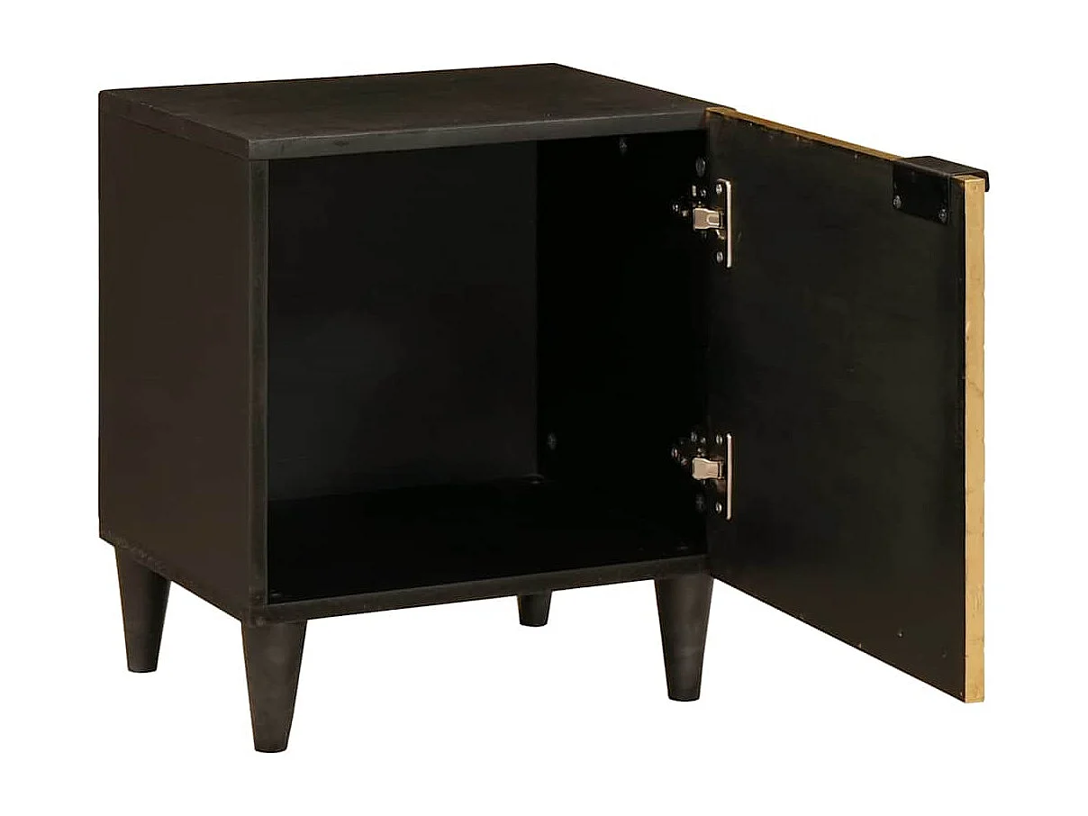 Table de chevet Noir et or 40 x 33.5 x 46 cm