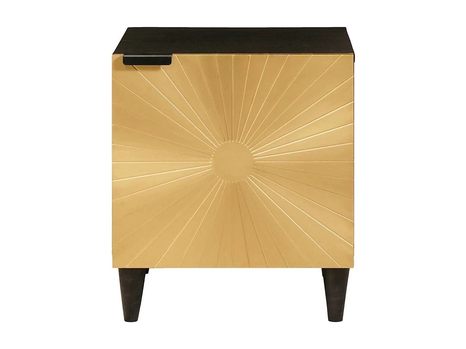 Table de chevet Noir et or 40 x 33.5 x 46 cm