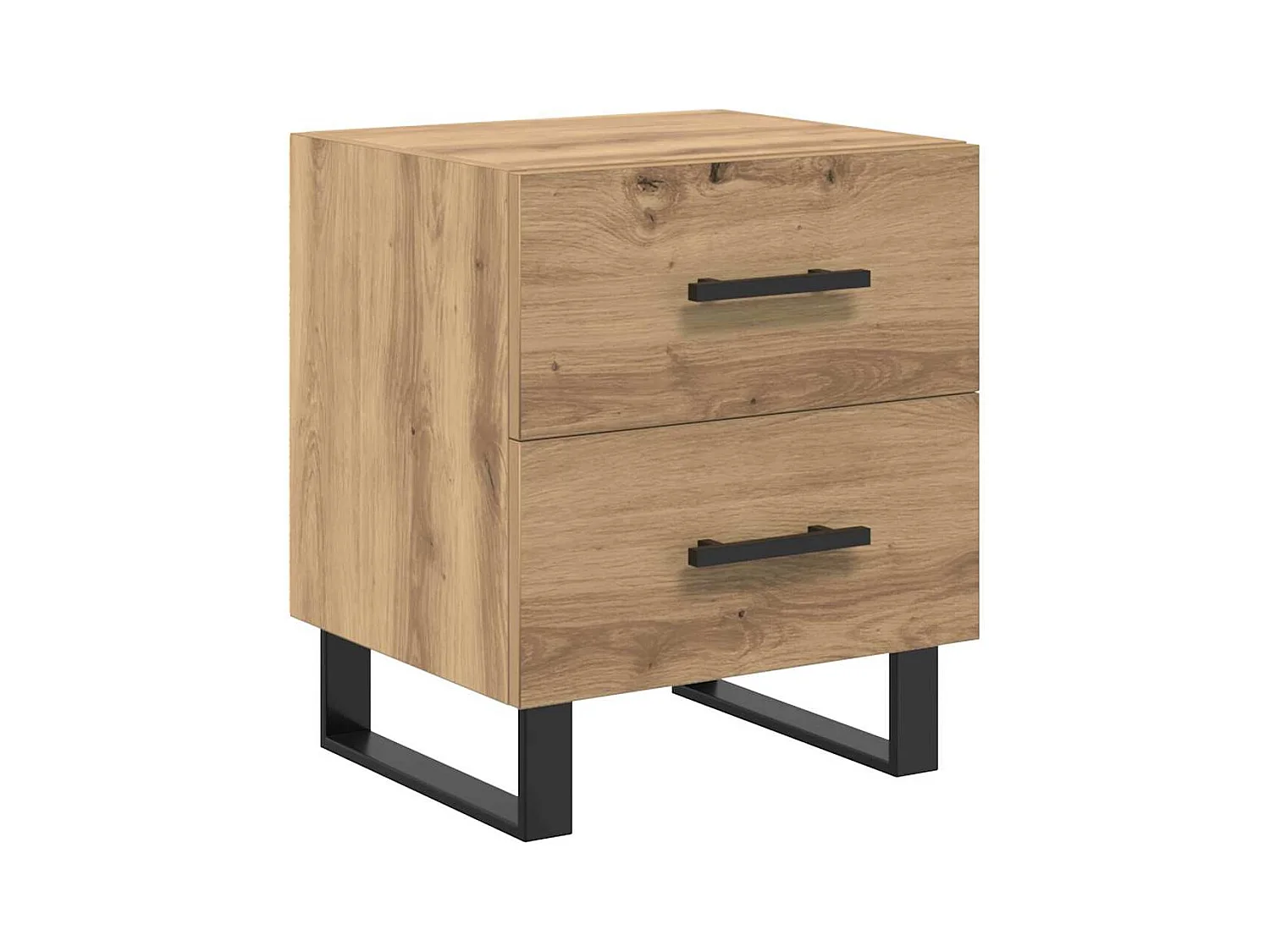 Cabinet de chevet avec tiroir chêne artisanal 40 x 35 x 47.5 cm