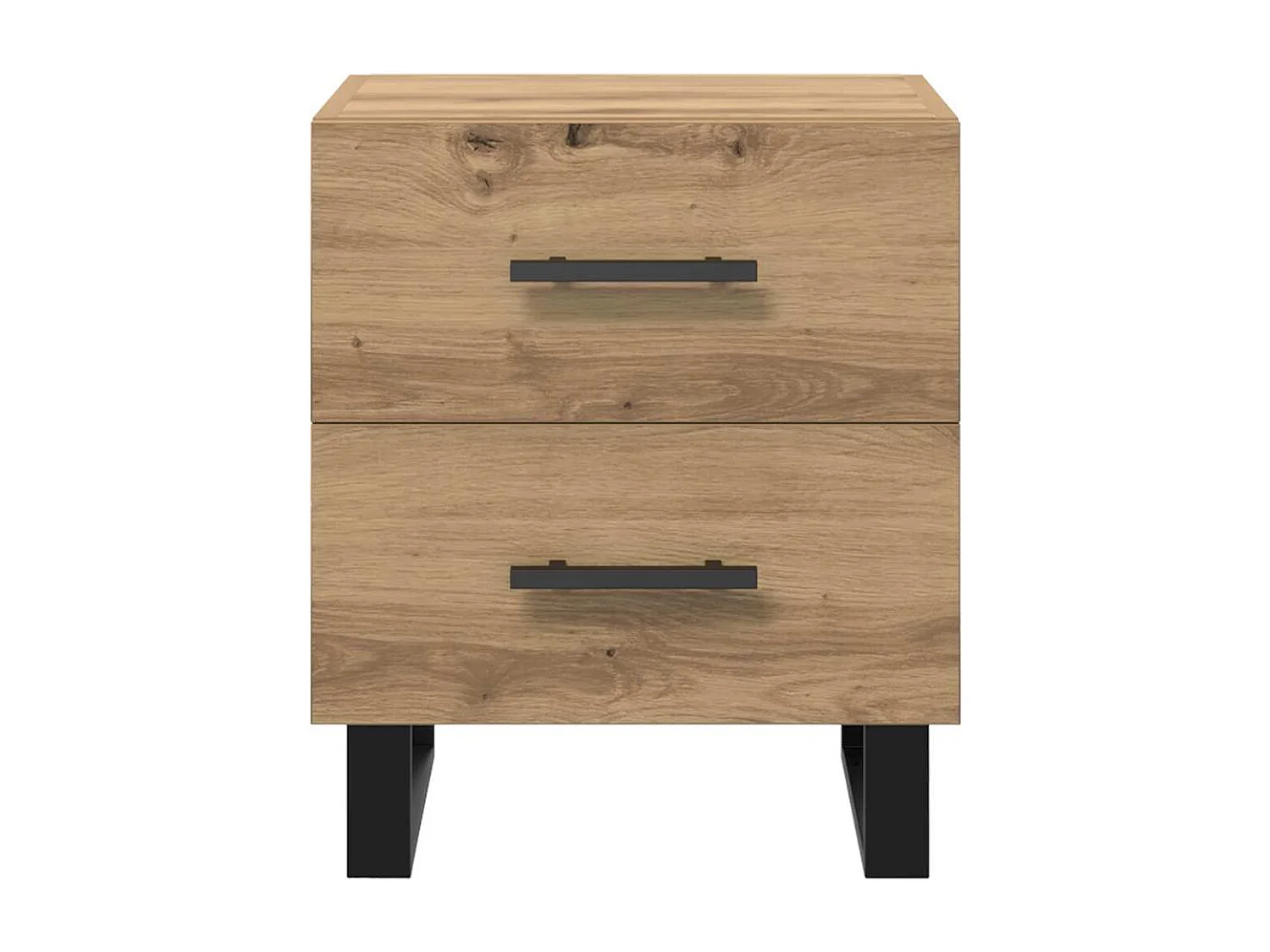 Cabinet de chevet avec tiroir chêne artisanal 40 x 35 x 47.5 cm