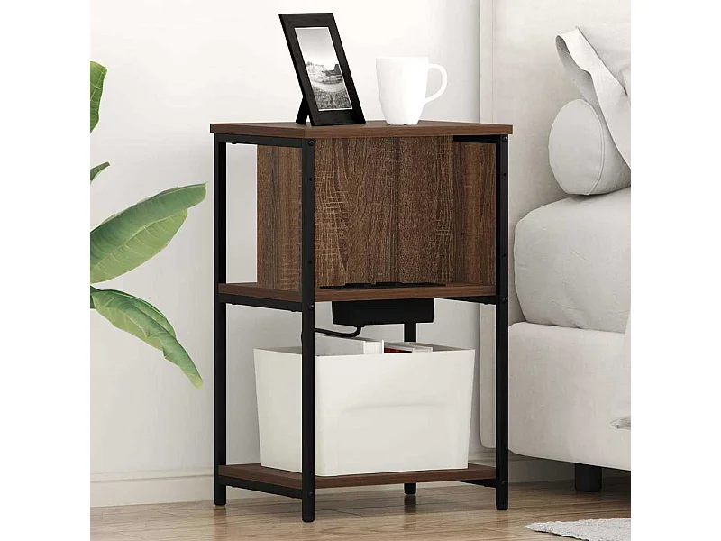 Cabinet de chevet 2 pcs Chêne marron 38 x 31 x 61 cm