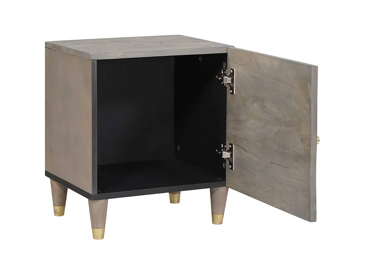 Comodino 2 pezzi Grigio 40 x 33 x 46 cm