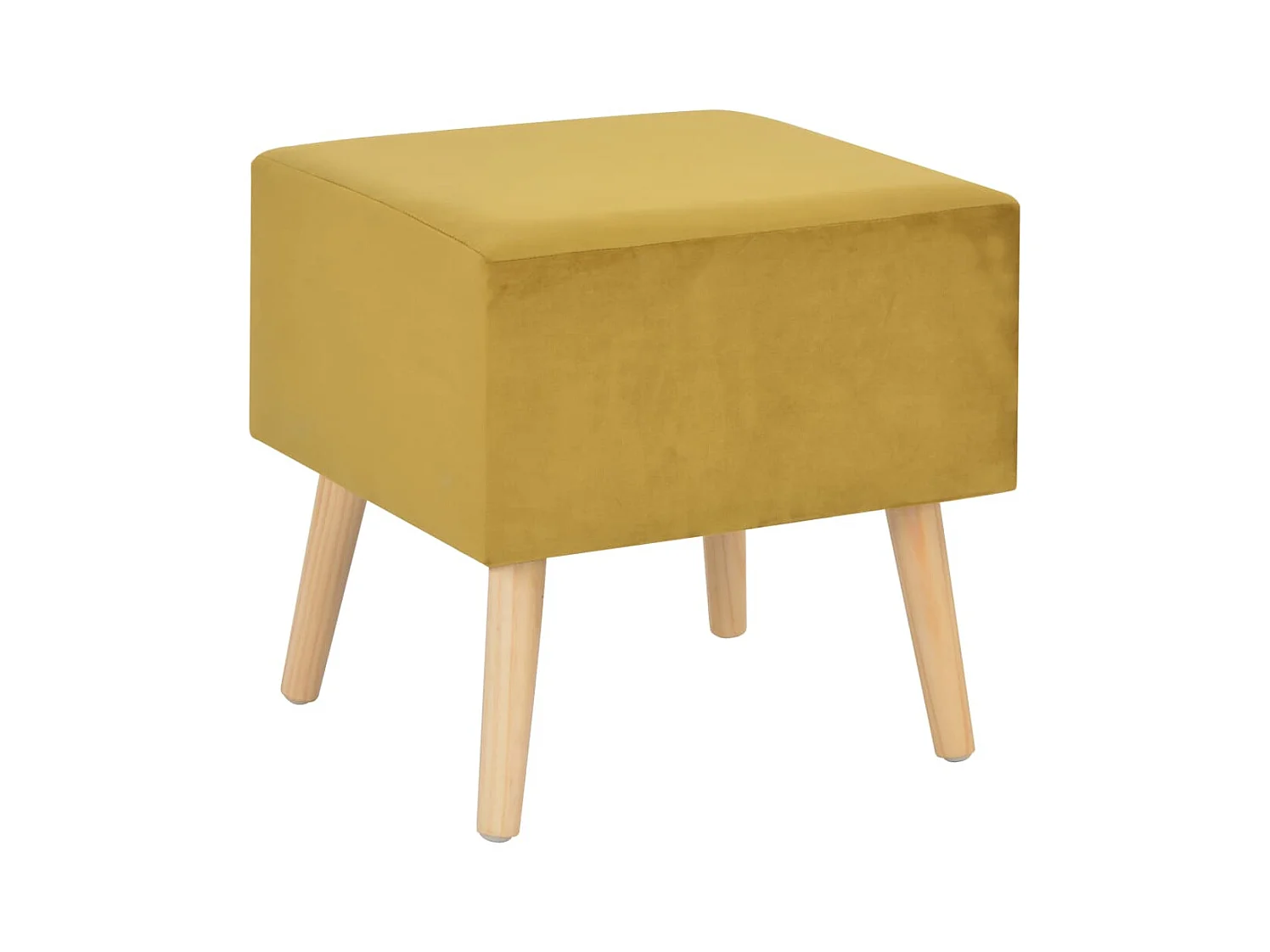 Nachtkastjes 2 stuks Mosterd 40x35x40 cm Fluweel