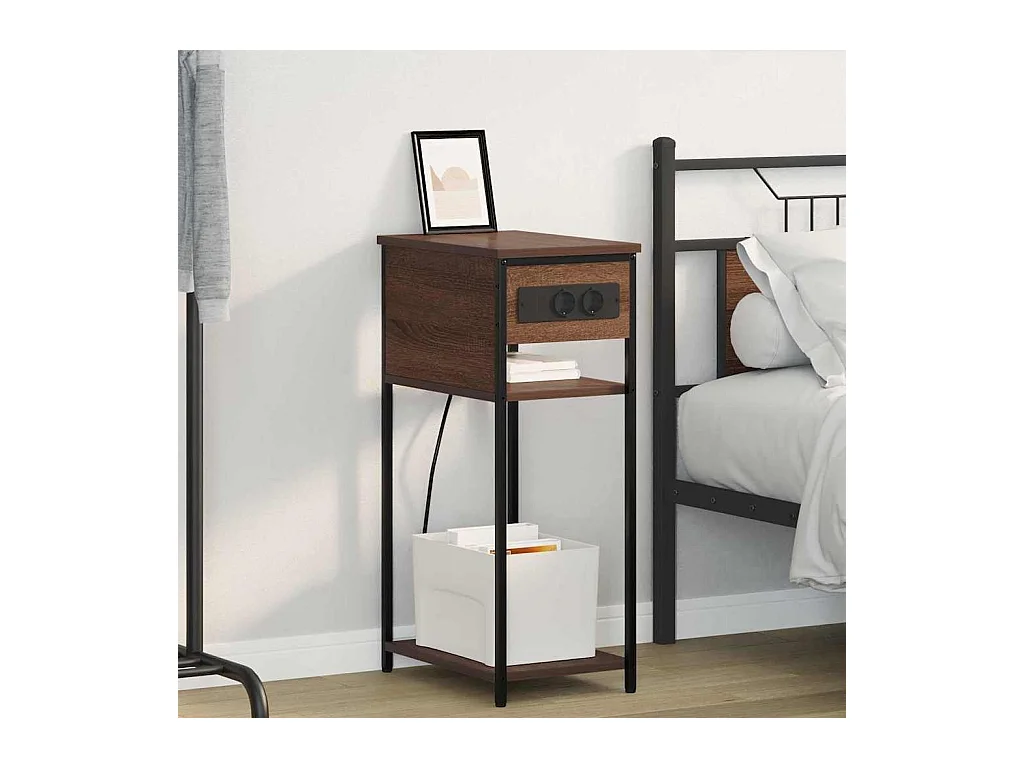 Cabinet de chevet Chêne marron 41 x 28 x 76 cm