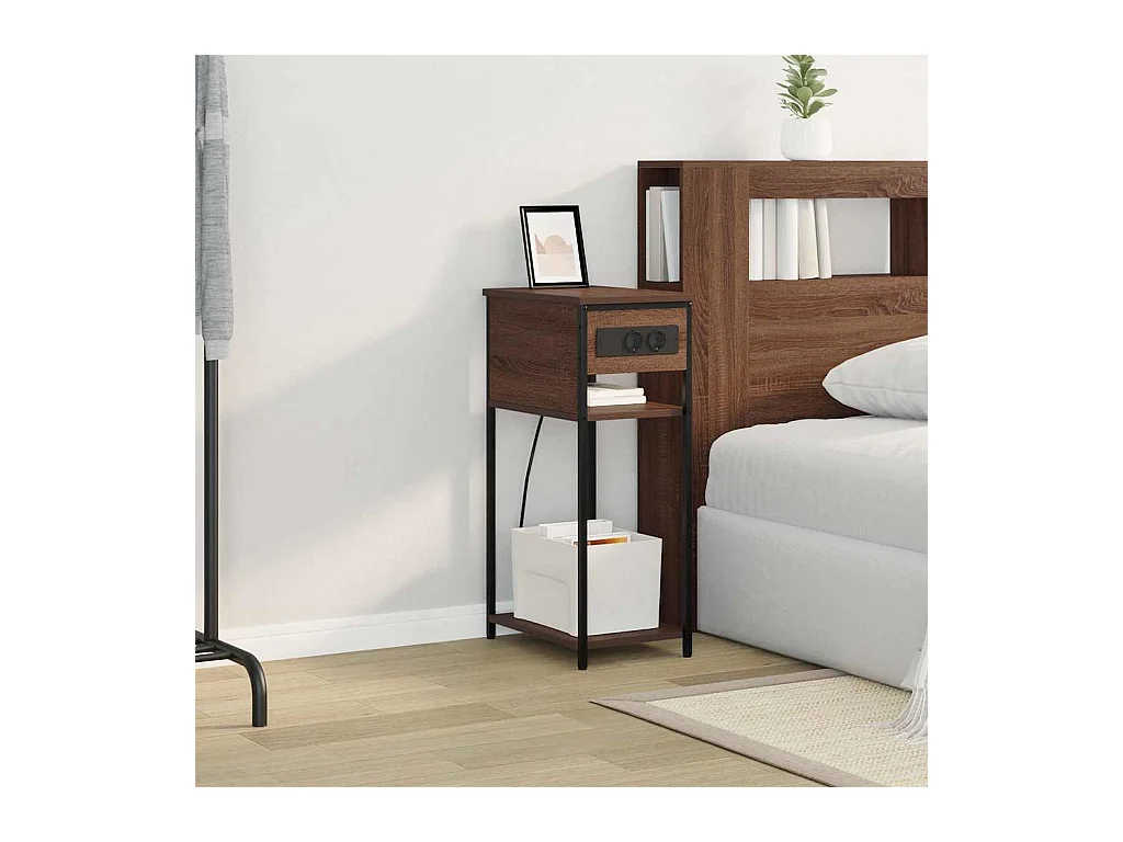 Cabinet de chevet Chêne marron 41 x 28 x 76 cm
