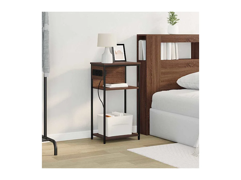 Cabinet de chevet Chêne marron 41 x 28 x 76 cm