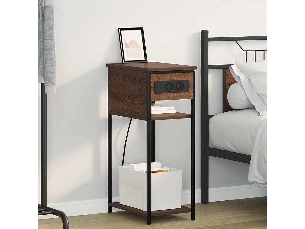 Cabinet de chevet Chêne marron 41 x 28 x 76 cm