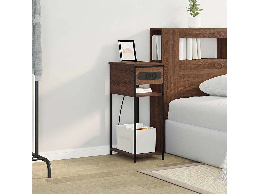 Cabinet de chevet Chêne marron 41 x 28 x 76 cm
