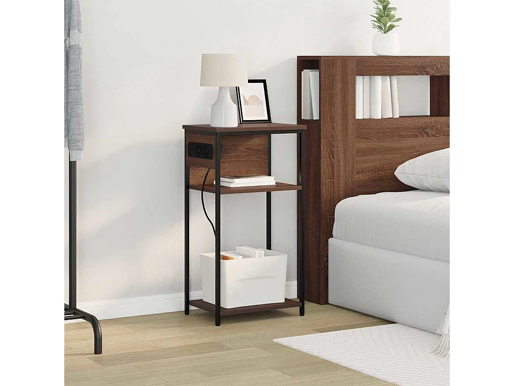 Cabinet de chevet Chêne marron 41 x 28 x 76 cm