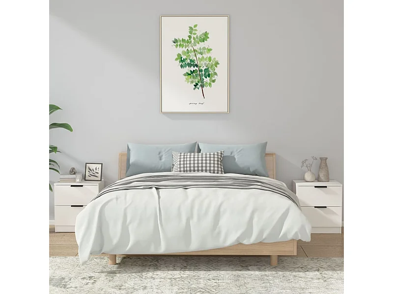 comodini in legno ingegnerizzato bianco