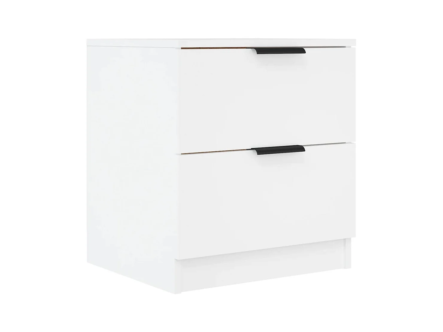 stuks witte nachtkastjes van bewerkt hout