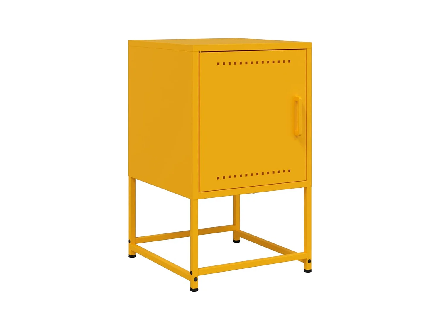 Mosterdgeel nachtkastje 36x39x60,5 cm staal