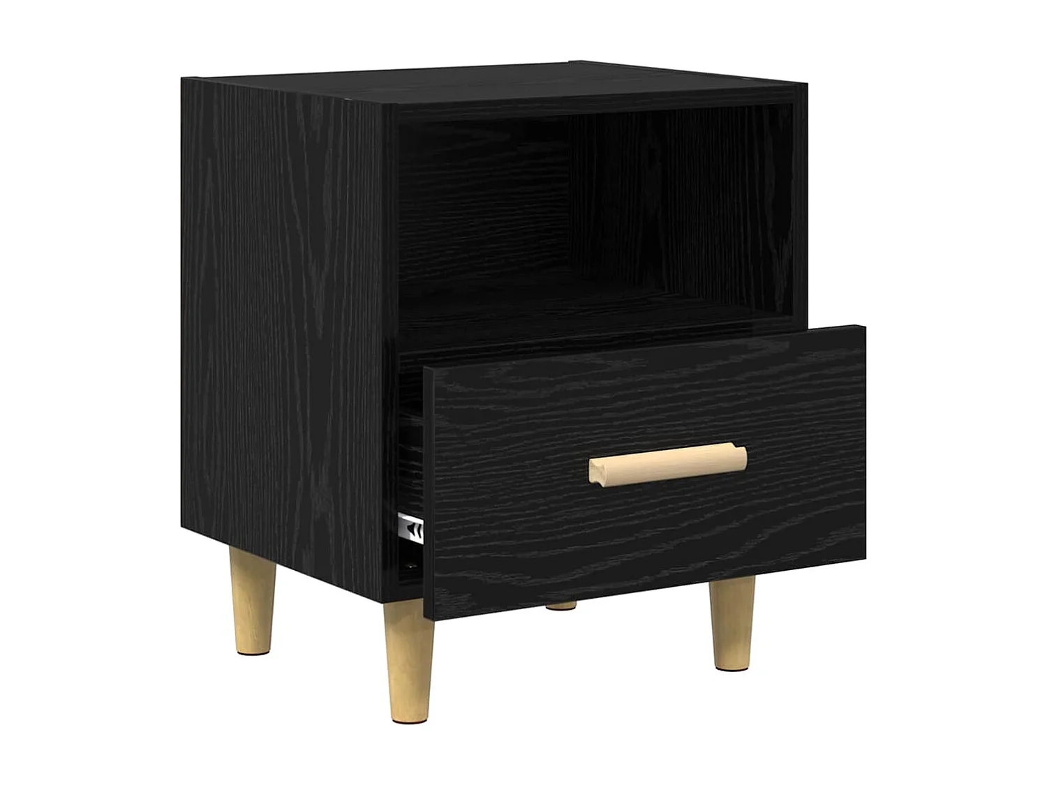 Cabinet de chevet avec tiroir Chêne noir 40 x 35 x 47.5 cm