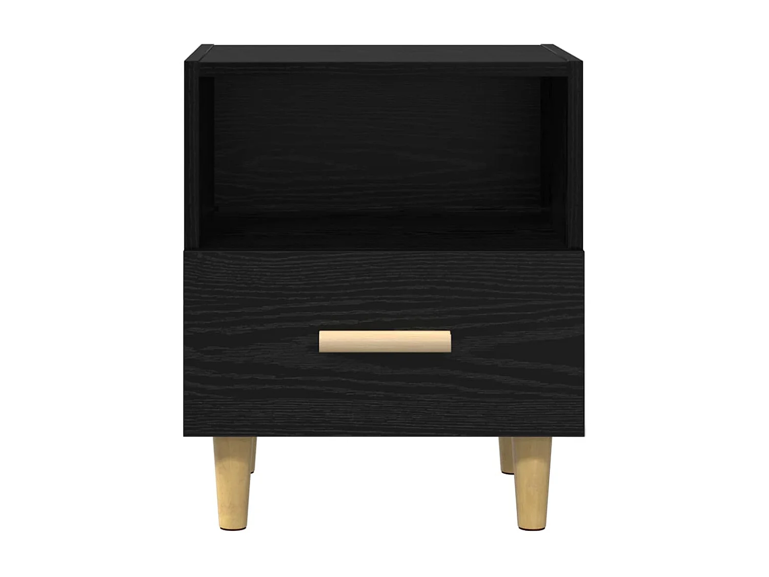 Cabinet de chevet avec tiroir Chêne noir 40 x 35 x 47.5 cm