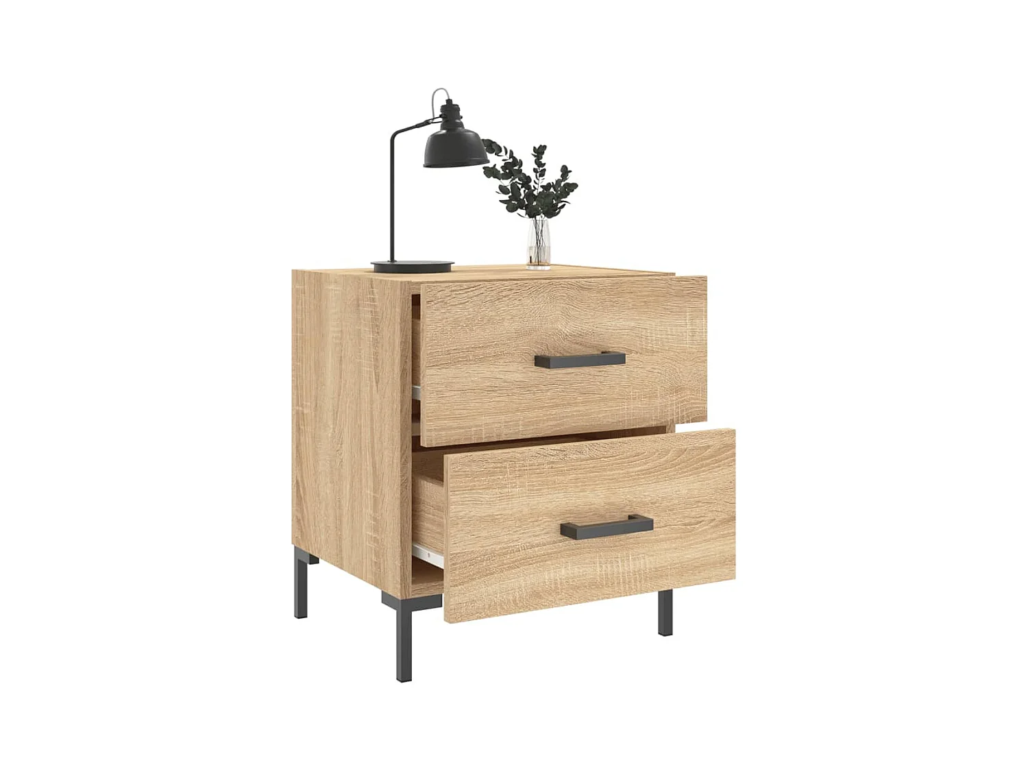 Comodini 2 pezzi rovere sonoma 40x35x47,5 cm