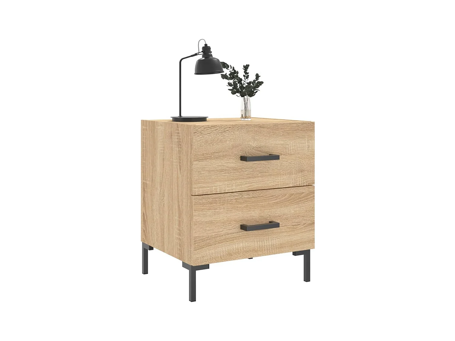 Comodini 2 pezzi rovere sonoma 40x35x47,5 cm