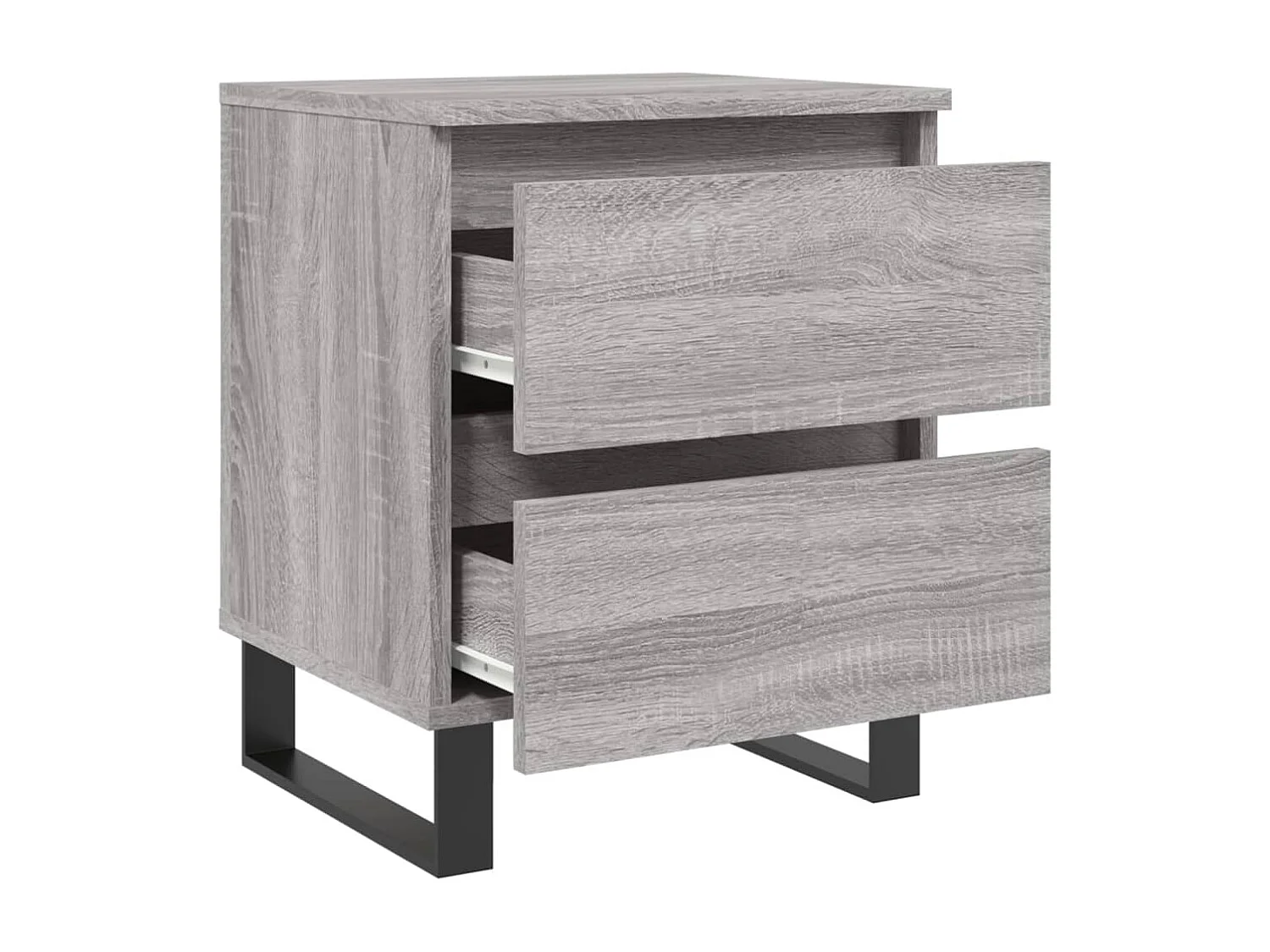Mesita de noche Sonoma gris 40x35x50 cm madera de ingeniería