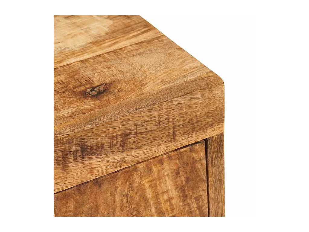 Comodino 2 pezzi Marrone Legno massello di mango