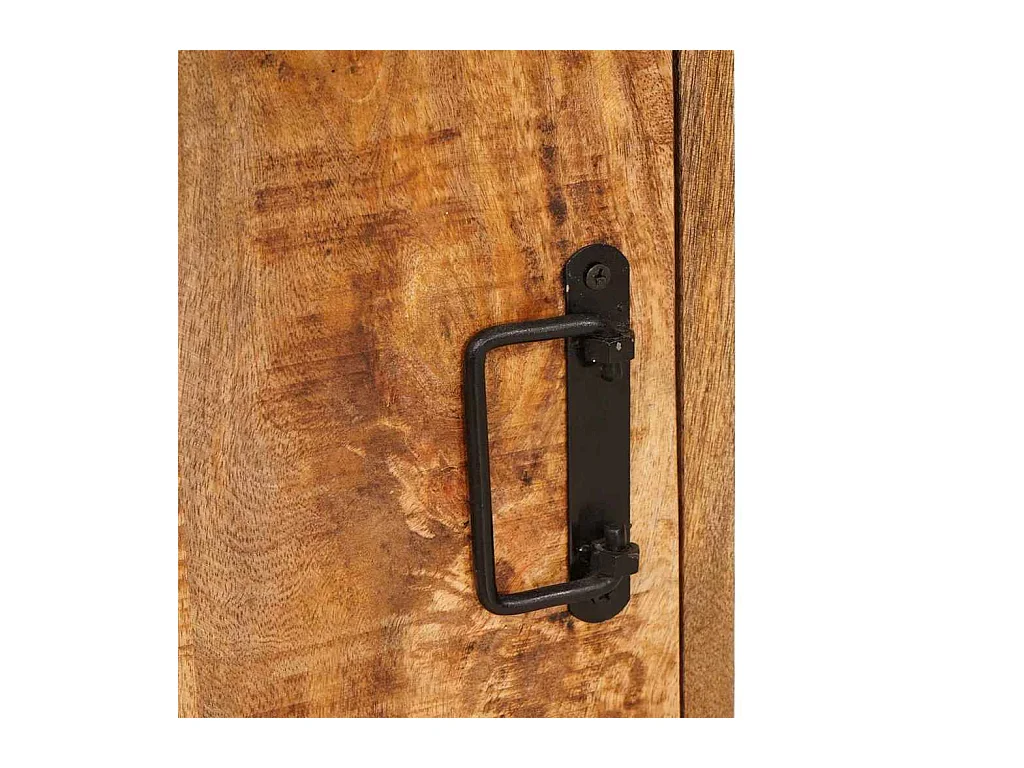 Comodino 2 pezzi Marrone Legno massello di mango