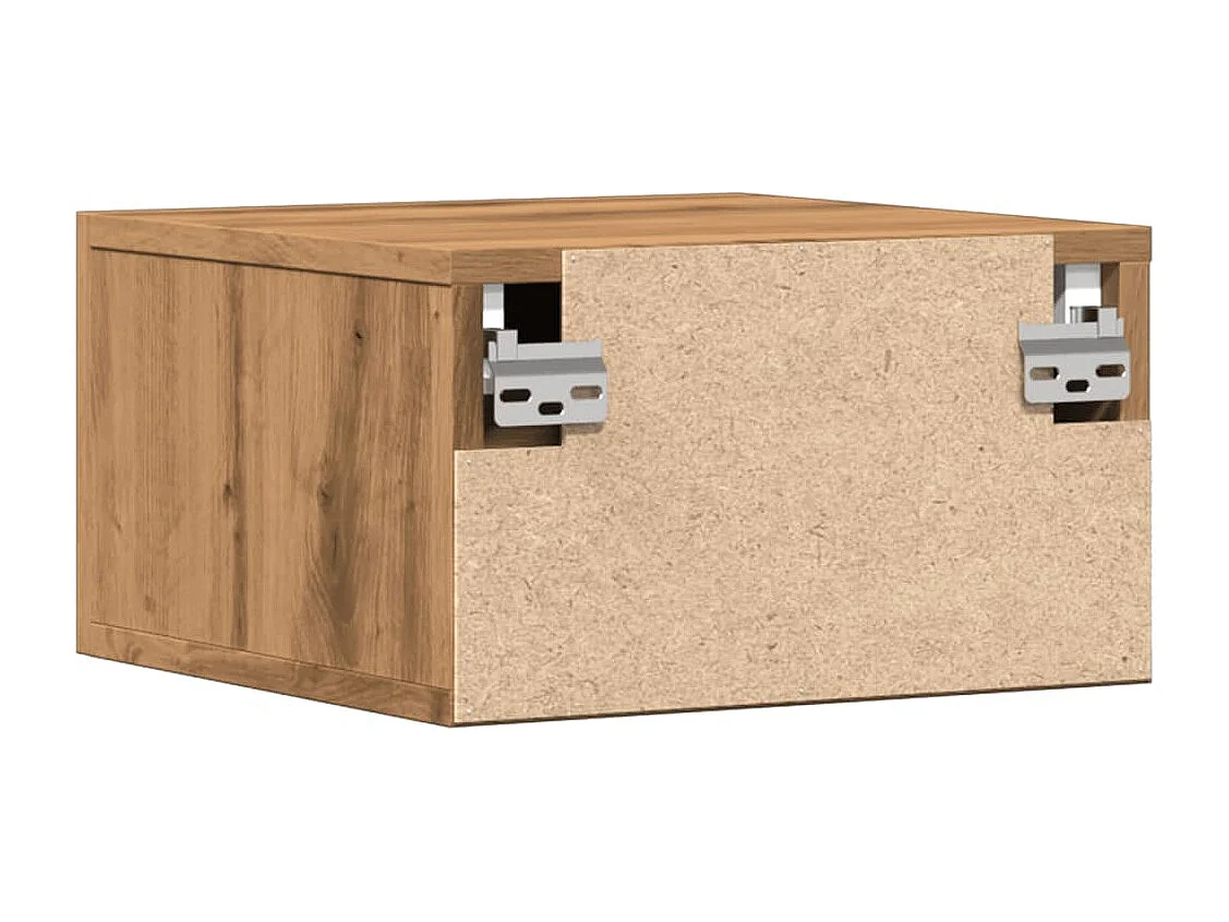 Tables de chevet murales 2 pcs chêne artisanal 35x35x20 cm