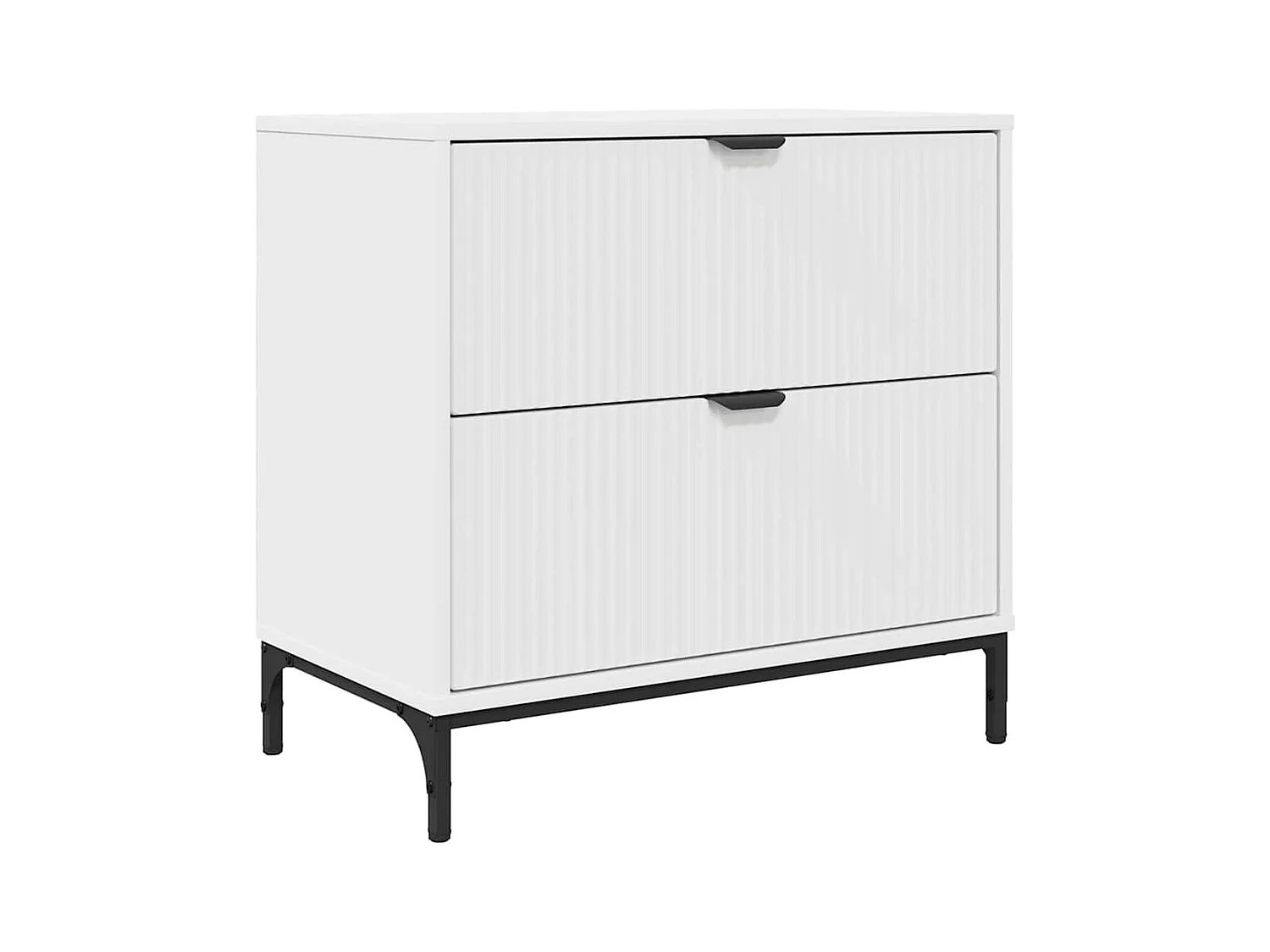 Mesita de noche Blanca 63,5 x 36 x 61 cm Madera de ingeniería